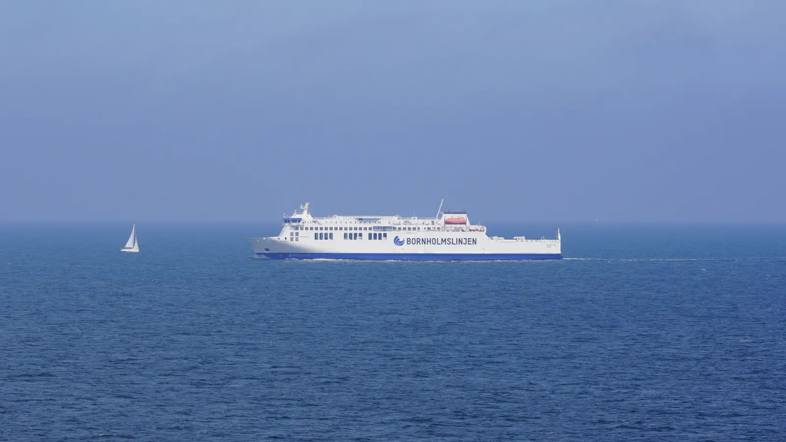 Traghetto Bornholmslinjen L'Hammershus della compagnia di navigazione danese a Bornholm.