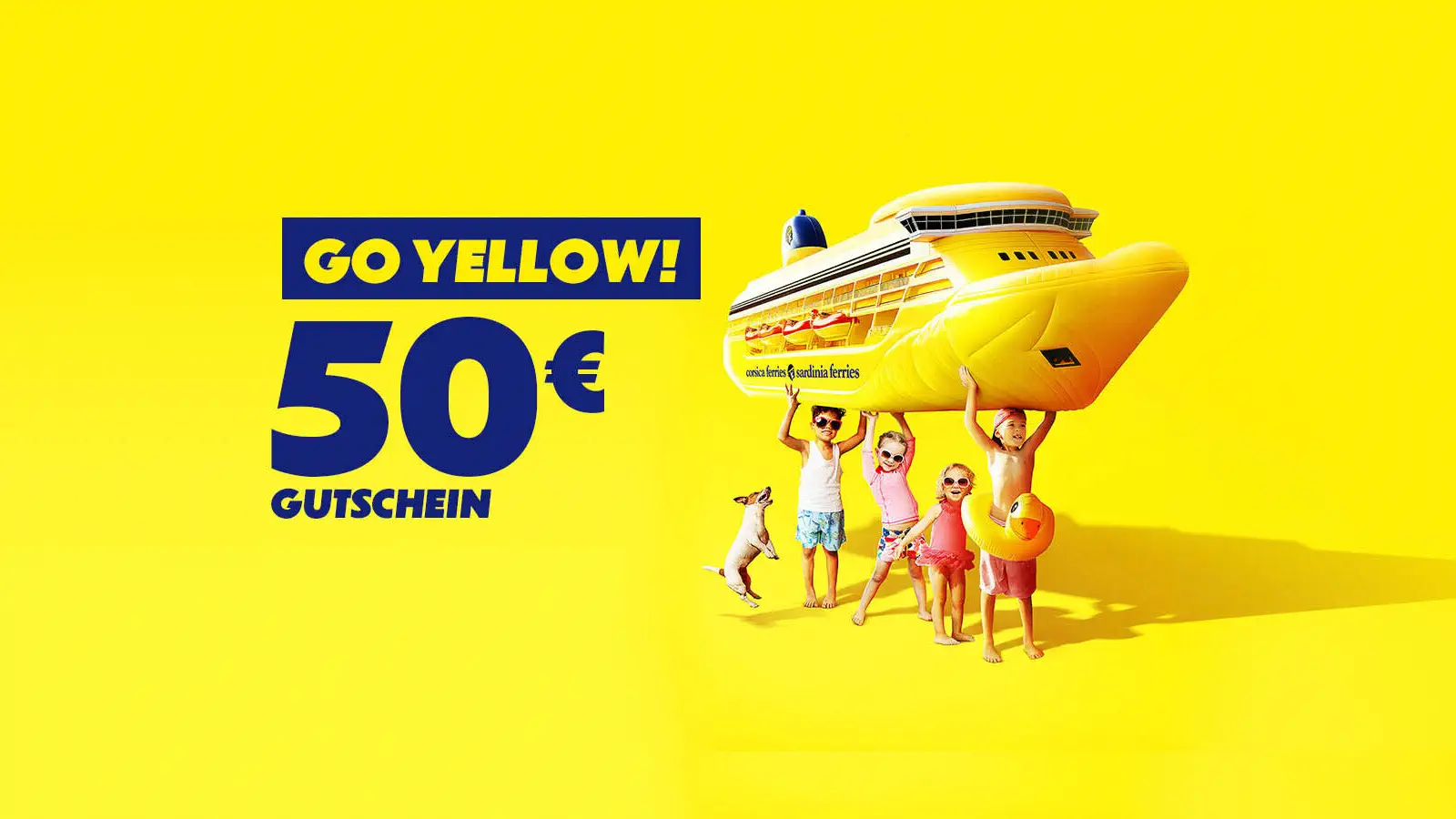 50€ di buono da Corsica Ferries per la prenotazione del traghetto.