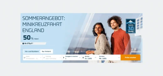 DFDS Sommerangebot - 50% Rabatt auf die Minikreuzfahrt Amsterdam-Newcastle.