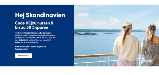 Offerta di prenotazione anticipata Finnlines Hej 2026: sconto fino al 55%.