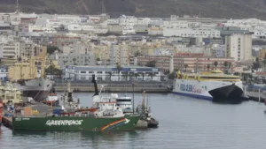 Las Palmas (Gran Canaria) Fred. Traghetto Olsen Express Bentago Express nel porto di Las Palmas, Gran Canaria.