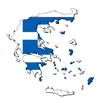 Grecia Mappa e bandiera di Grecia