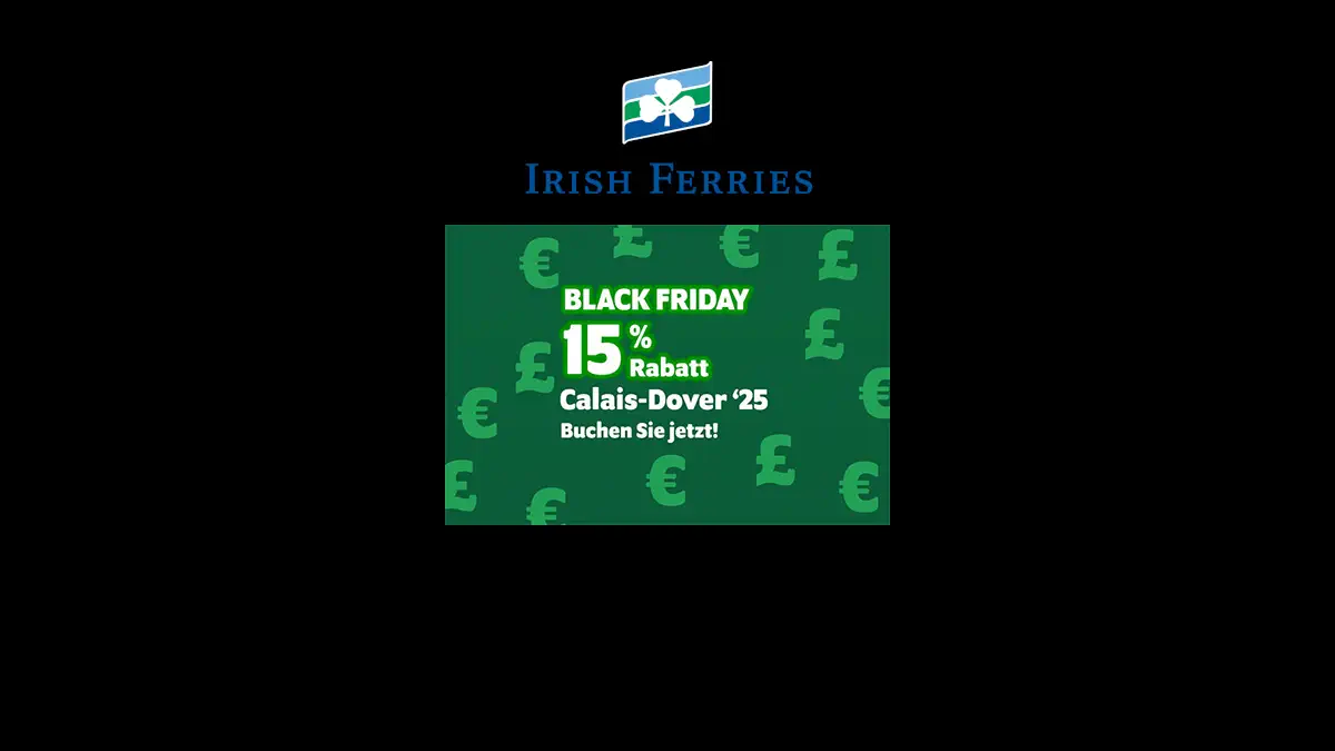 Irish Ferries Traghetto Promozione Black Friday 2024 con sconto del 15% a Calais-Dover.