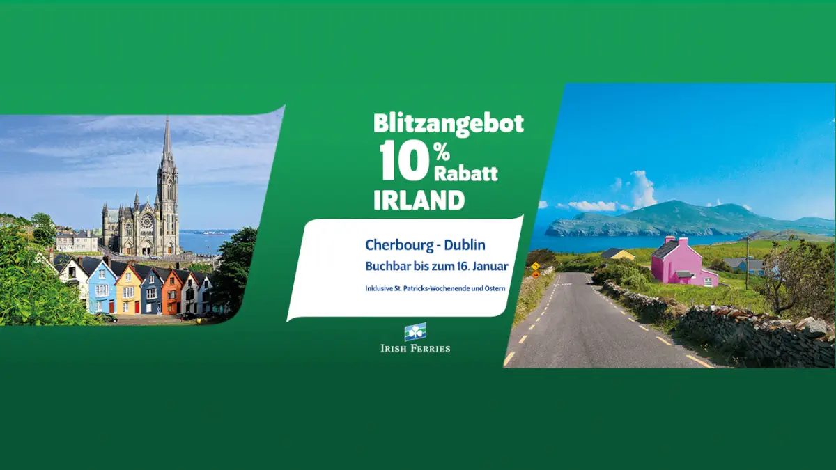Irish Ferries 10% di sconto sui traghetti per l'Irlanda