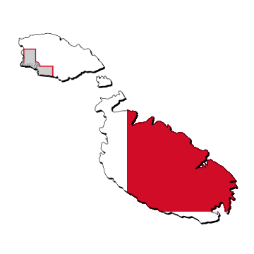 Mappa e bandiera di Malta