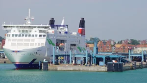 Traghetto Stena Line La Skane dal porto di Trelleborg.