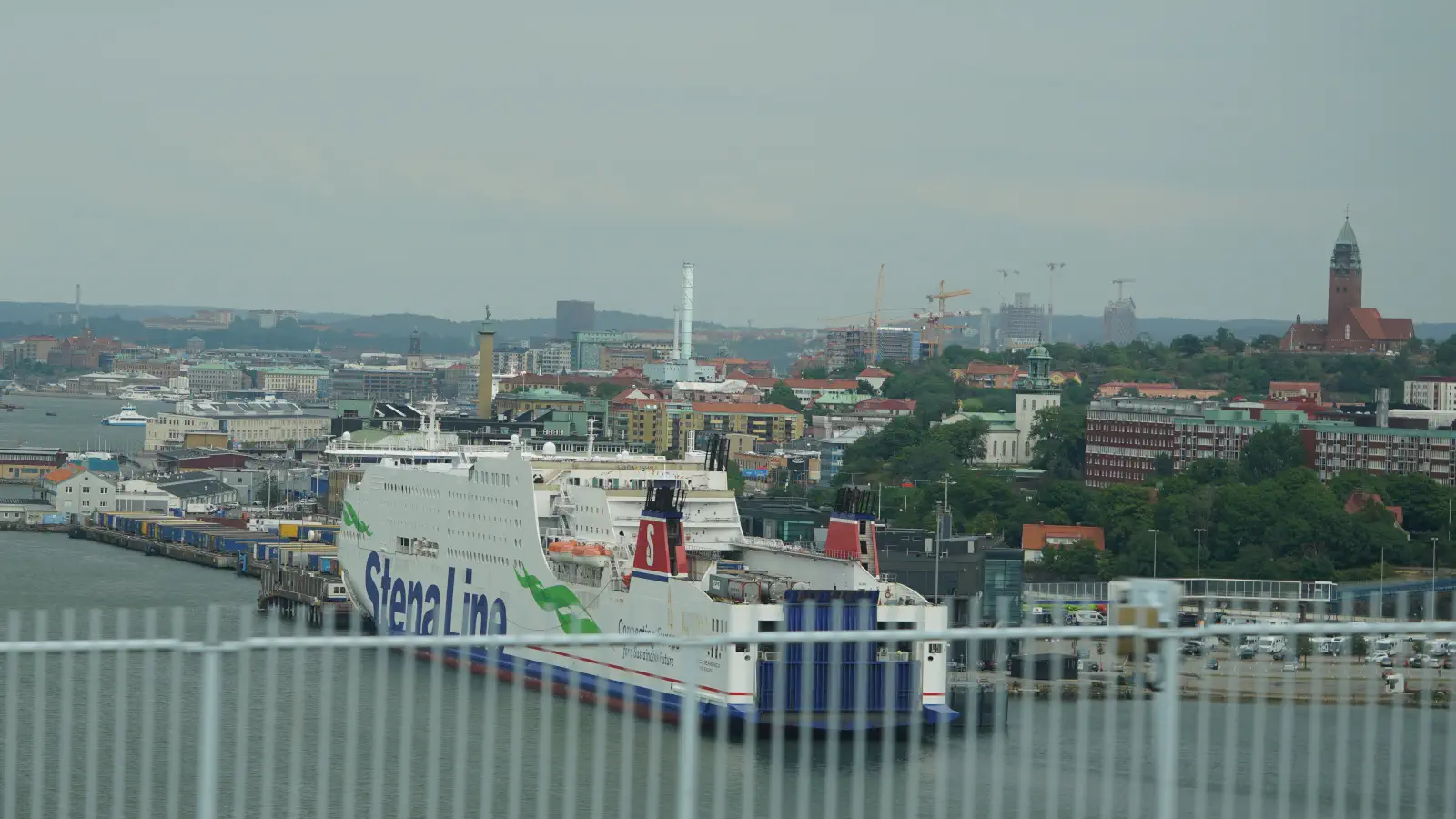 Traghetto Stena Line La Stena Germanica della compagnia di navigazione è ormeggiata nel porto di Göteborg.