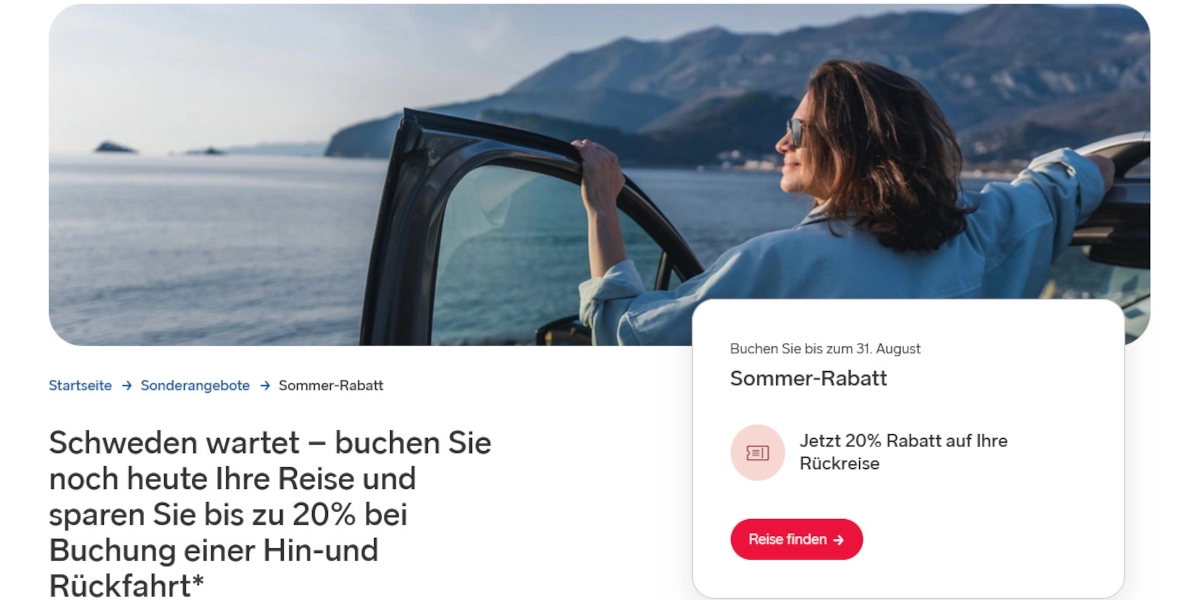 Stena Line Sconto sul viaggio di ritorno: 20% a favore della rotta Rostock-Trelleborg-Rostock.