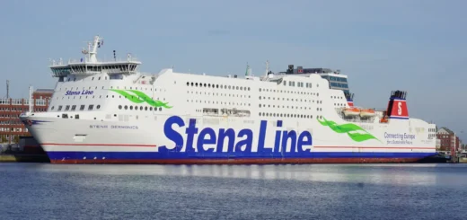 La Stena Line Traghetto Stena Germanica al terminal dei traghetti di Kiel.