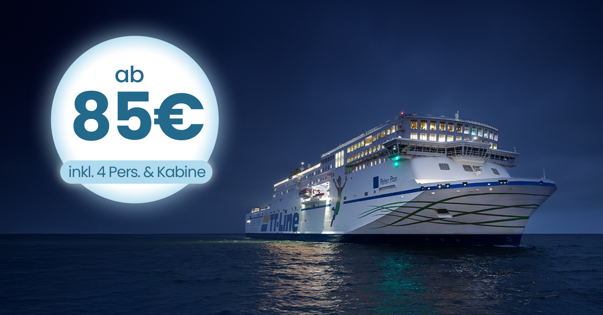 TT-Line Black Week 2025 - viaggia in Svezia con un massimo di 4 persone da 85€.
