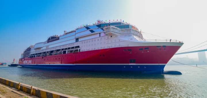 Traghetto Viking Line La Viking Glory è in viaggio da Stoccolma a Turku.