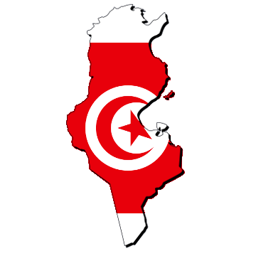 Mappa e bandiera di Tunisia